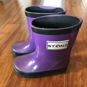 Stonz toddler size 5 purple rain boots